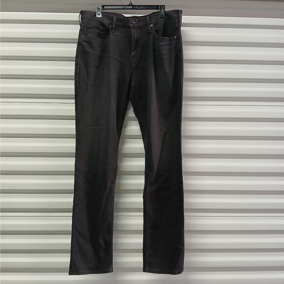 Paige Federal Transcend Slim Straight Jeans Men's Size 34 Dark Gray Denim Pants - Picture 3 of 11